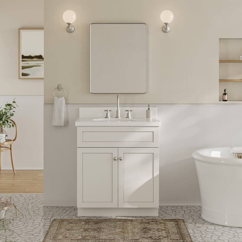 Ariel F030S-BC Hamlet 30" Single Free Standing Vanity Cabinet Only
