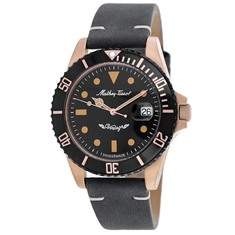 Mathey Tissot Men's Mathy Vintage Auto Black Dial Watch - H901BZNB - 6 (36)