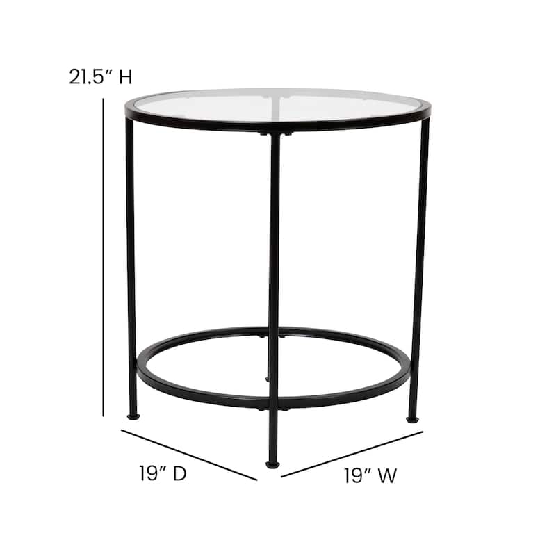 Signature Design by Ashley Coylin End Table - Tempered Glass Table