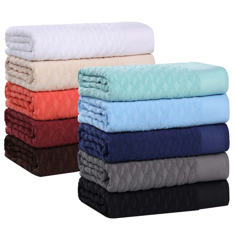 Turkish Cotton 6 Piece Herringbone Jacquard Towel Set by Superior