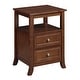 preview thumbnail 11 of 26, Convenience Concepts Melbourne 2 Drawer End Table with Shelf Espresso