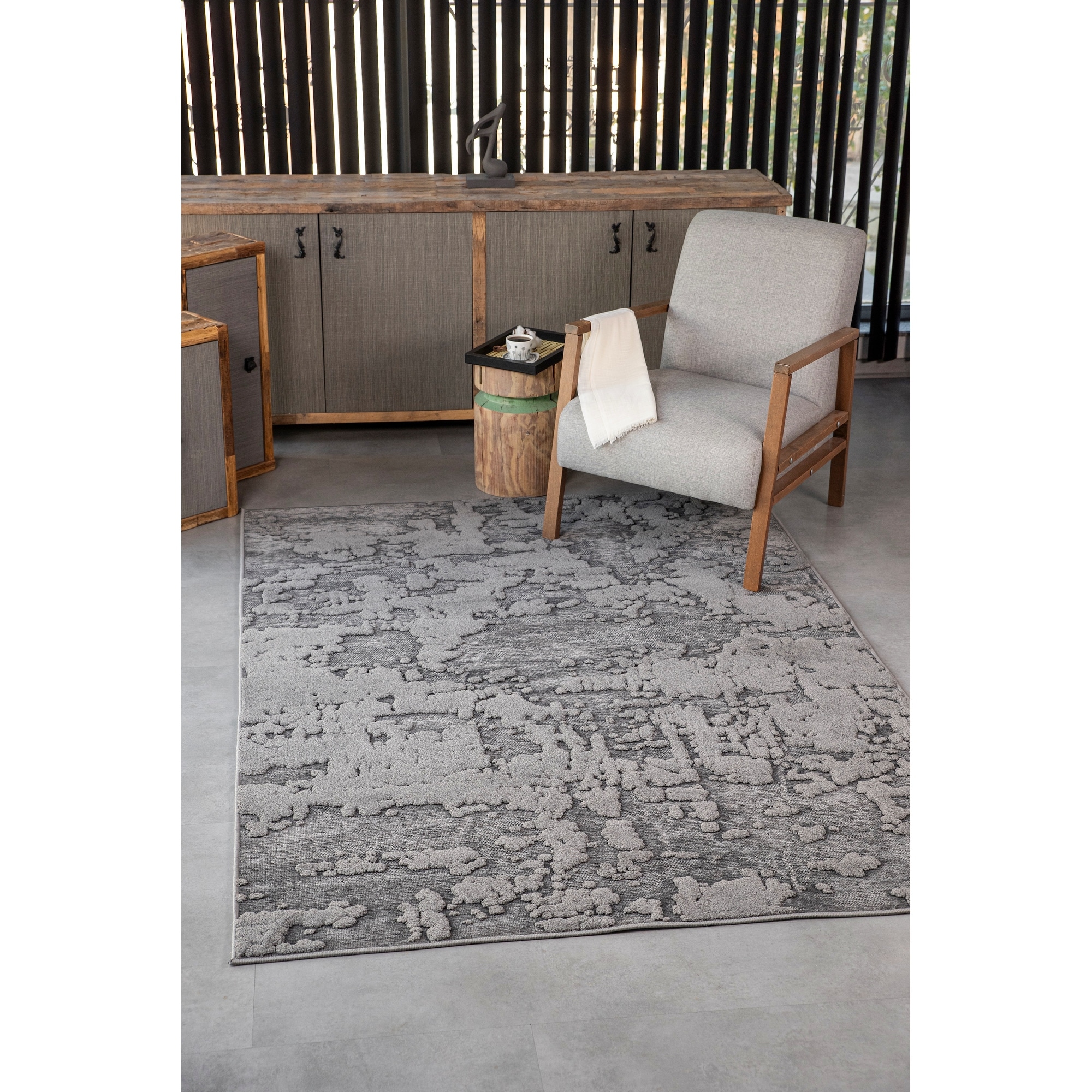 MDA Rugs Lana Collection Transitional Gray Geometric Area Rug