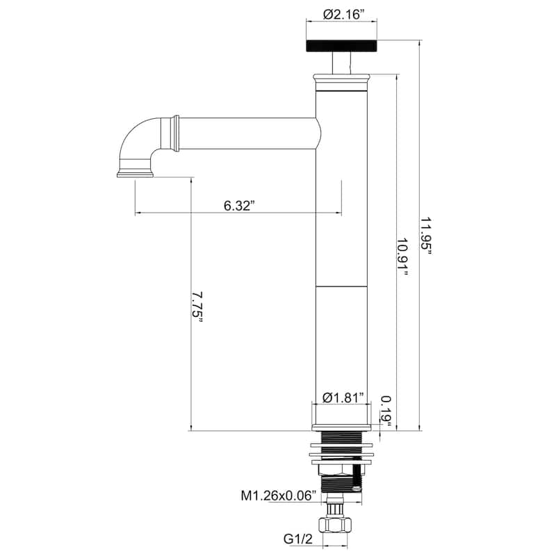 Industrial Vessel Bathroom Sink Faucet