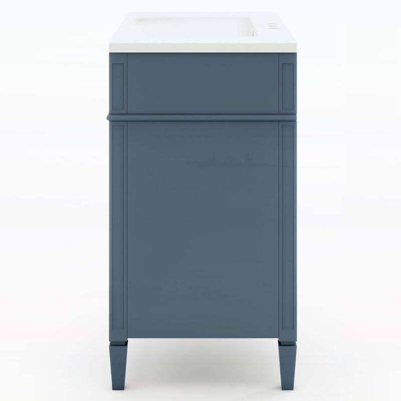 Modern Bathroom Storage Cabinet with 2 Drawers and a Tip-out Drawer,with Top Sink