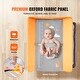 preview thumbnail 6 of 8, Gray Steel & Oxford Foldable Baby Changing Table with Wheels & Storage - 33.46 x 29.53 x 41.34 in