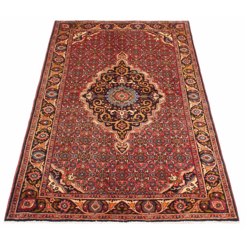 ECARPETGALLERY Hand-knotted Anatolian Vintage Red Wool Rug - 4'5 x 7'7