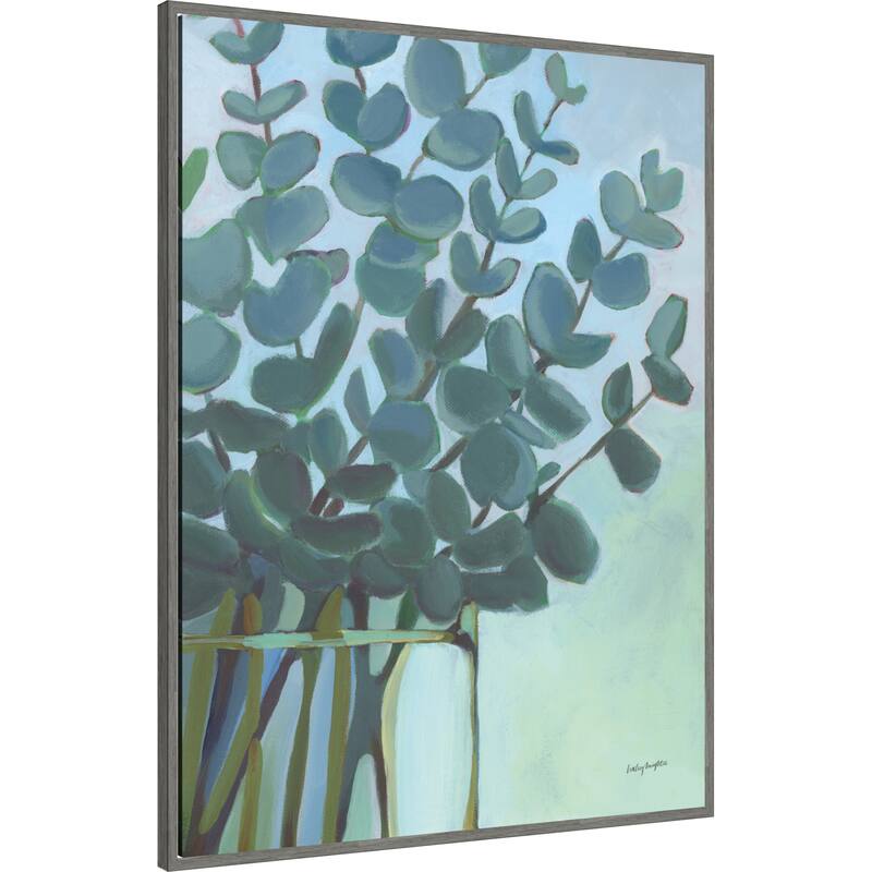 Eucalyptus Bouquet by Haley Knighten Framed Canvas Wall Art Print