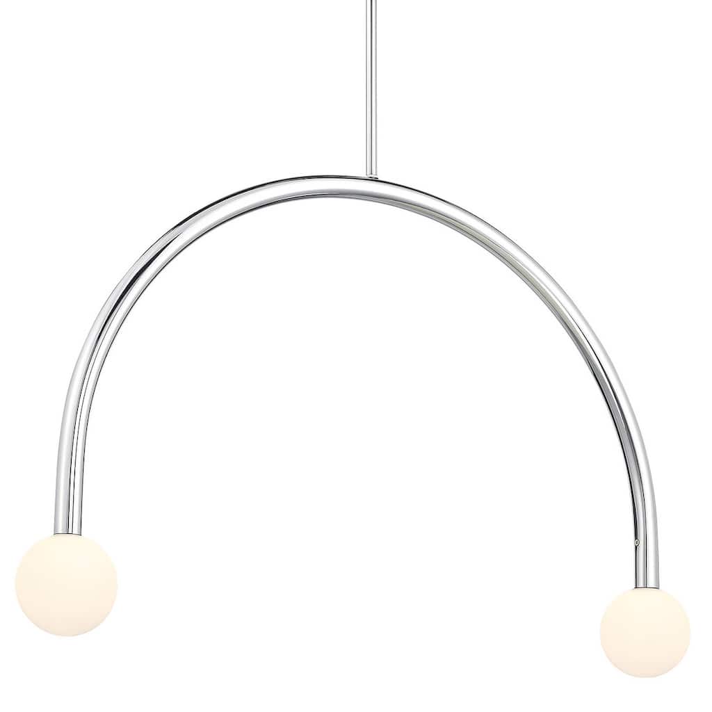 Bellevue SHCH92227 2 Light 34" Wide Linear Chandelier with Opal Glass