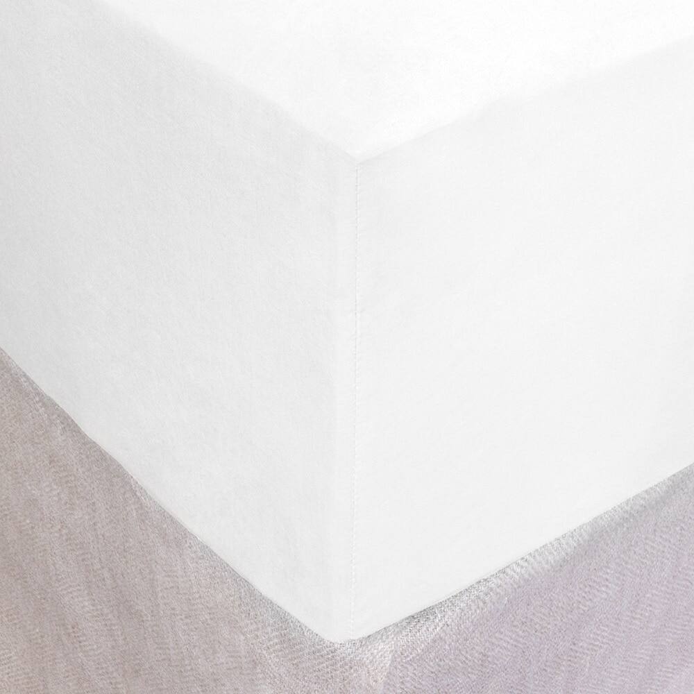 Cottage Home White Cotton Box Spring Cover