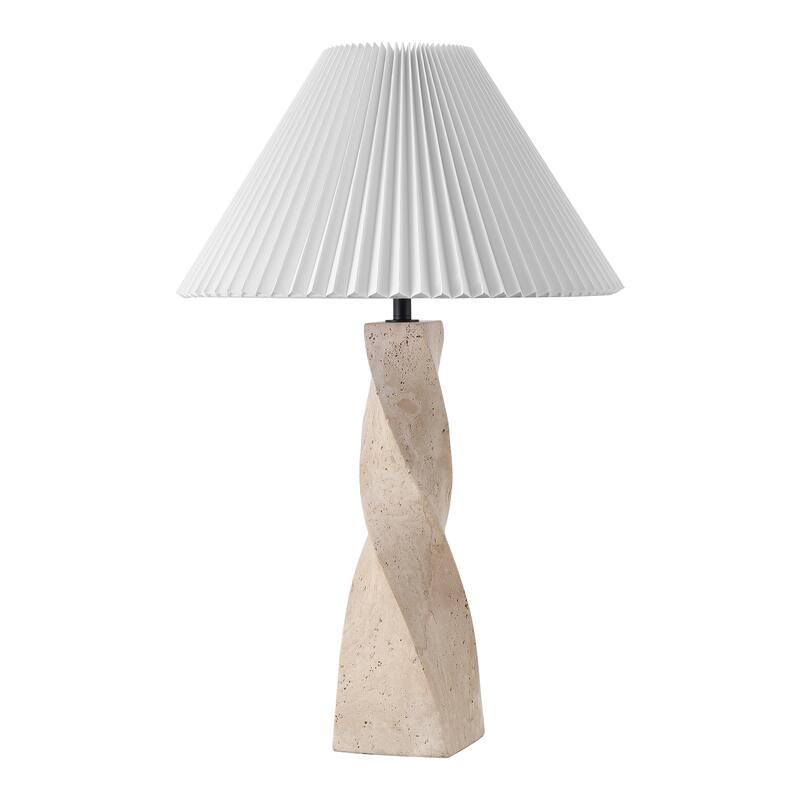 SAFAVIEH Couture Mayalenn Travertine Table Lamp - 18"W x 18"D x 29"H