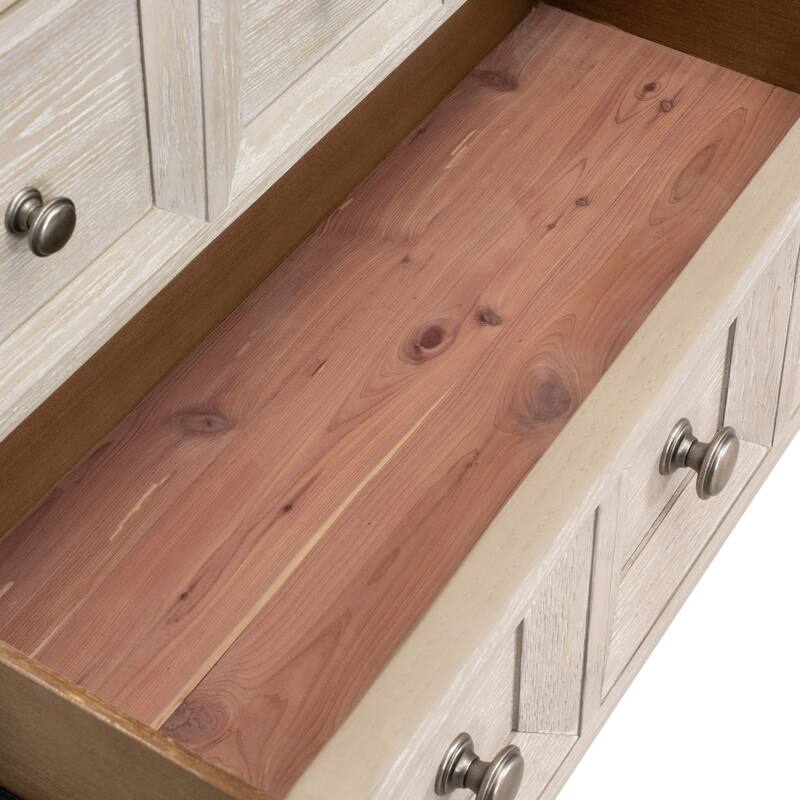 Furniture of America Durem Modern Classic Wood 2-Drawer Oversized Nightstand with USB Ports