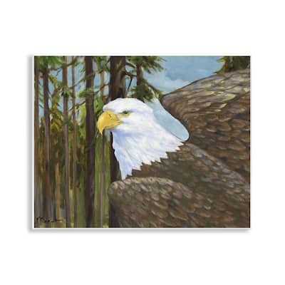 Stupell Woodland Eagle's View Wall Plaque Art Design By Paul Brent