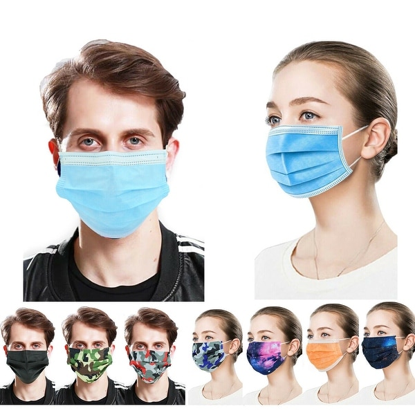 50 PcsFace Cover Masks 3Ply Layers with Earloop, Breathable Non-Woven. Opens flyout.