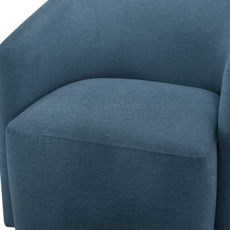 Leather Swivel Barrel Chair 30 Inch Compact 360 Degree