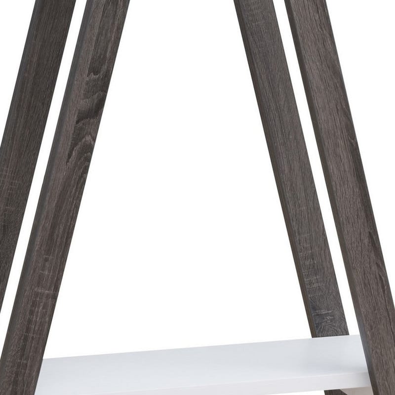 Baki 38 Inch Modern Wood Side Console Table, Corner Compartment - 11.5 L x 31.25 W x 37.5 H Inches