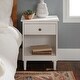 preview thumbnail 4 of 30, Walker Edison Bullrushes 1-drawer Solid Wood Nightstand White