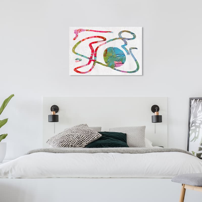 Wynwood Studio Canvas Abstract Dancing with my Baby Red and Modern & Contemporary Wall Art Canvas Print - 24 x 36