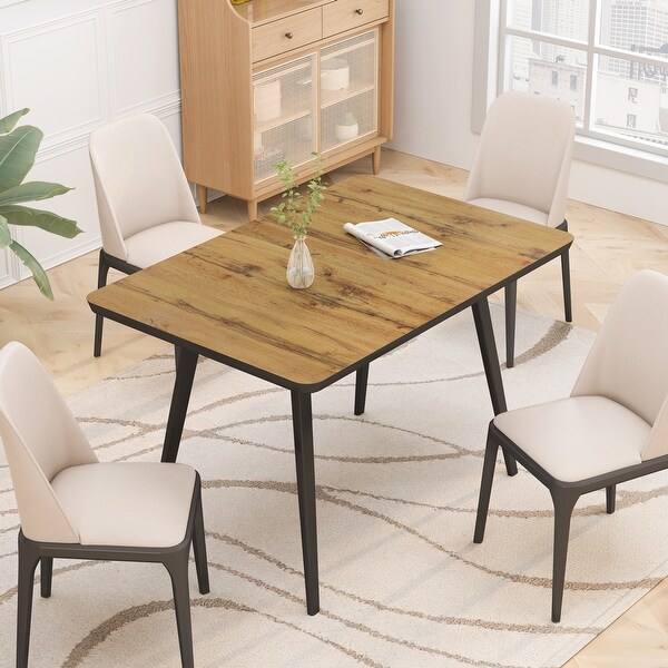 Modern Square Functional Dining Table for Dining Room - Oak