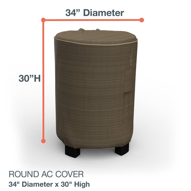Budge StormBlock™ Hillside Black and Tan Outdoor AC Cover Multiple Sizes