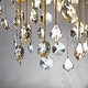 preview thumbnail 3 of 2, CraftHome 5-Light 20" Modern Antique Gold DIY Crystal Chandelier - 19.7in