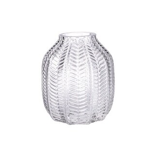 Glass Vase with Ridges, All Seasons, Home Decor, Vases, 1 Piece - Bed ...