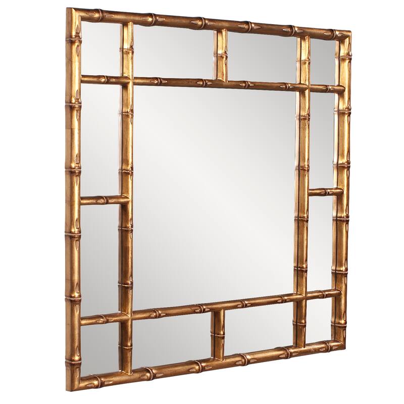 Allan Andrews Square Bamboo Framed Wall Mirror - 40" x 40"