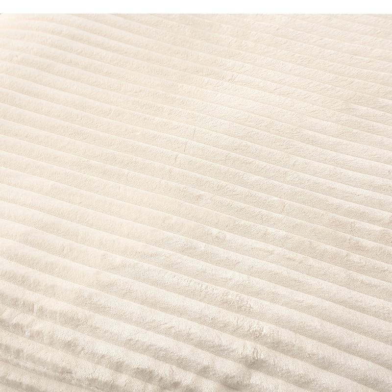 Corduroy Fabric Sofa Single Couch Convertible Sofa Bed, Beige