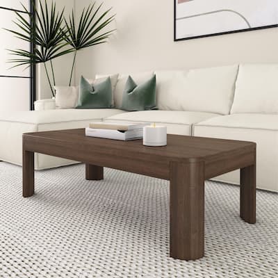 Plank and Beam Contour Rectangular Coffee Table