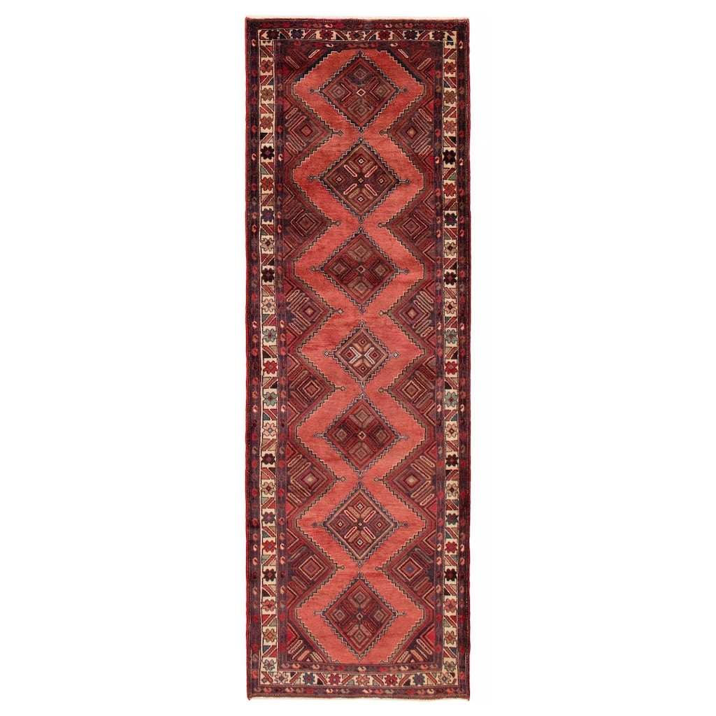 ECARPETGALLERY Hand-knotted Andelz Copper Wool Rug - 3'7 x 10'6