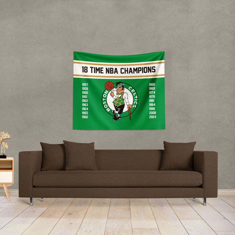 NBA Boston Celtics 2024 NBAMC 18 Banners Wall Hanging - 34" x 40"