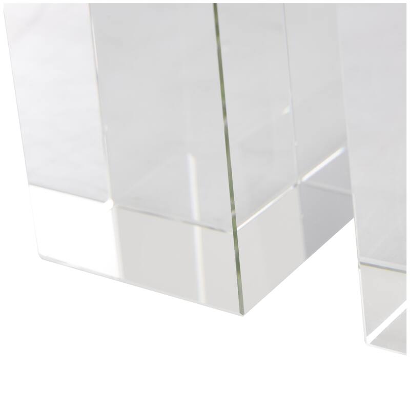 Crystal Geometric Arched Bookends - Set of 2 Clear - Roche River Decor