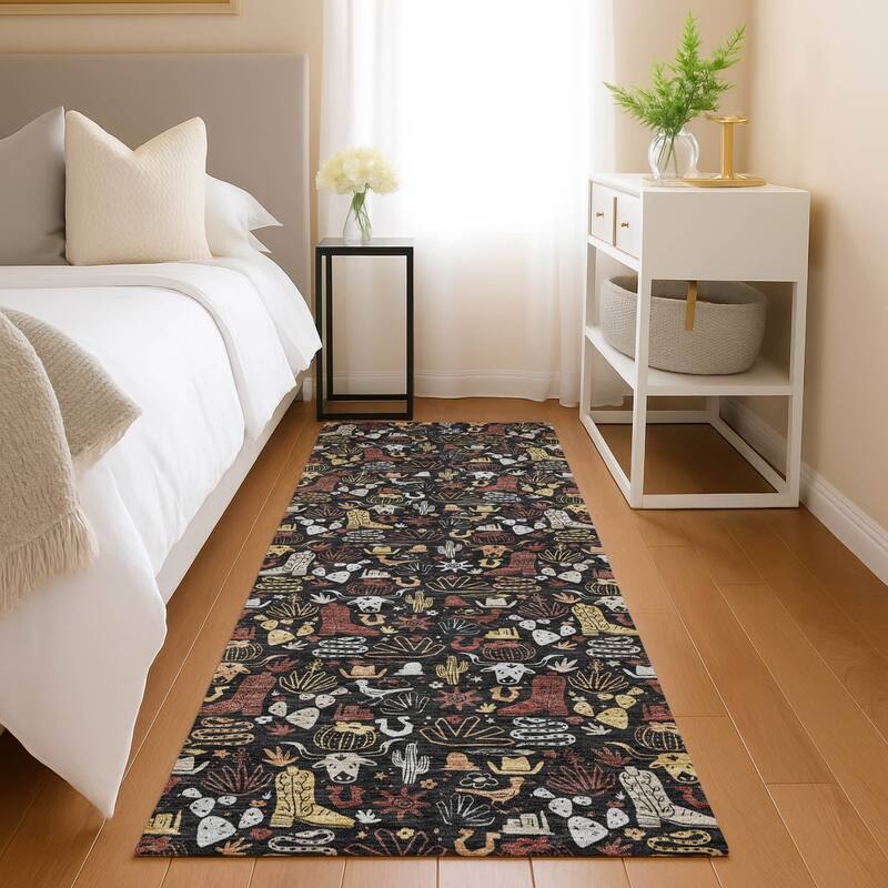 Machine Washable Indoor/ Outdoor Cowboy Dallas Chantille Rug