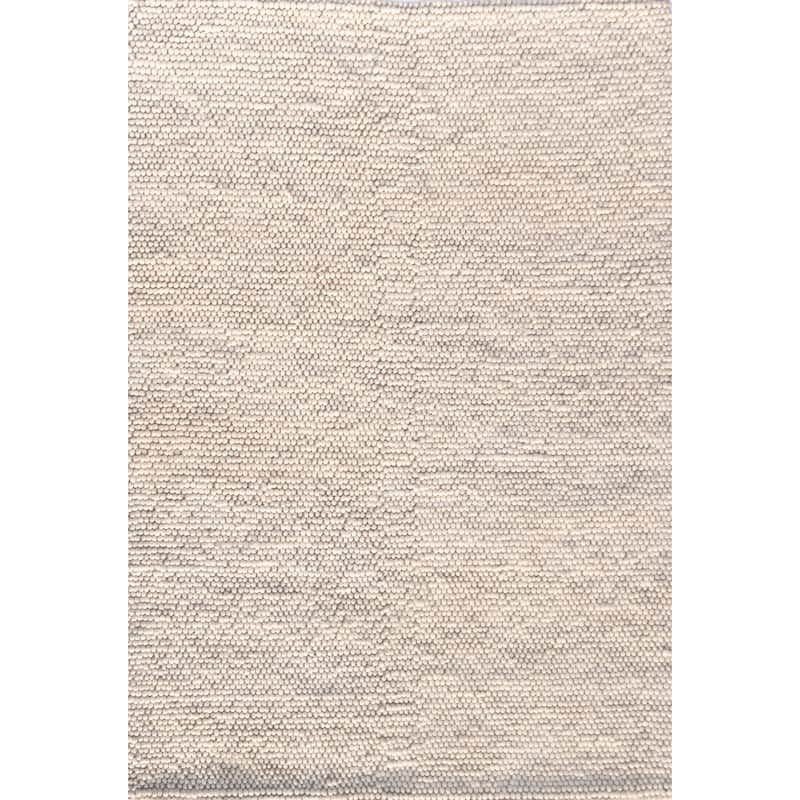 Domani Clouds Contemporary Hand-Knotted Ivory Heathered Rug - 8' x 11'