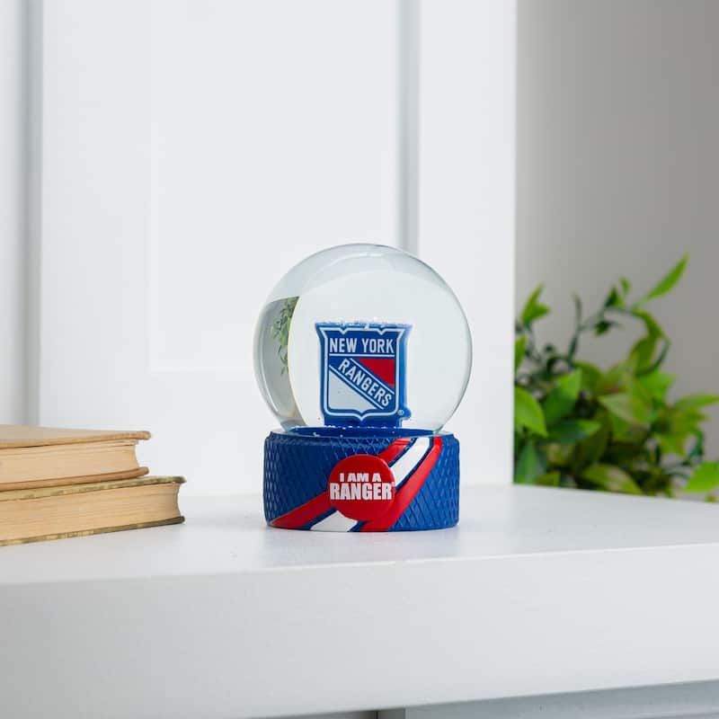 New York Rangers 5 in. Glass Tabletop Snow Globe