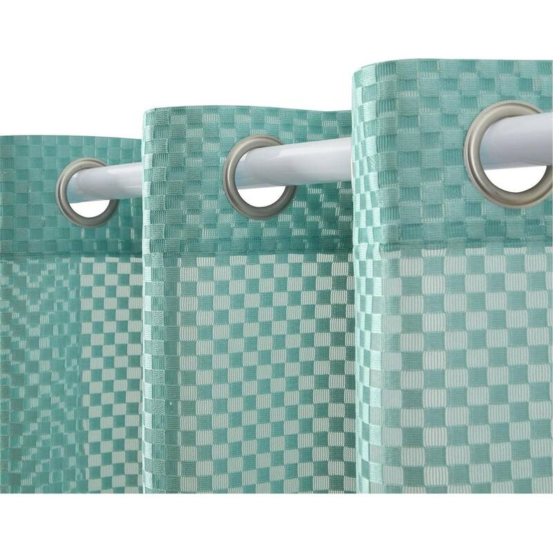 Urban Lifestyle Aqua Sheer Colorblock Window Panel