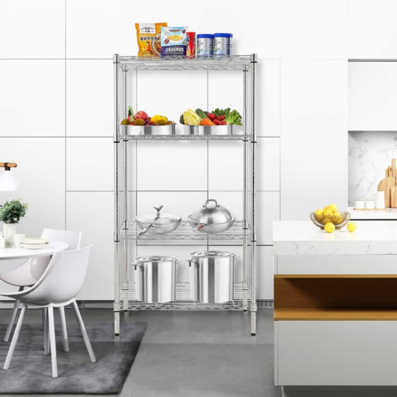 4-Shelf Adjustable Wire Shelving Unit Chrome - (29.53 x 17.72 x 59.06)"