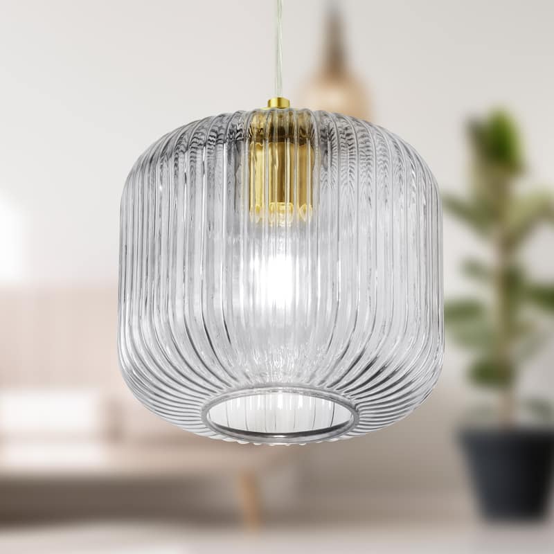 Digby River of Goods Glass and Metal Globe Shade Pendant Light