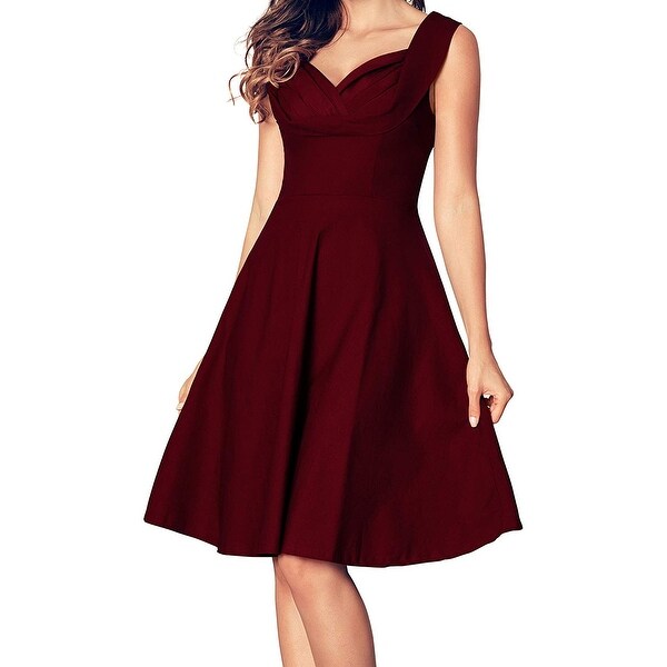 low cut a line dress