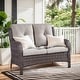 preview thumbnail 10 of 58, Gymojoy Outdoor High-back Wicker Loveseat Sofa For Home Garden