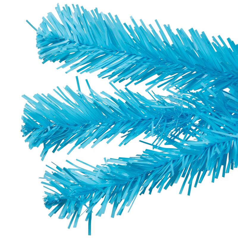 Pre-Lit Medium Pine Artificial Christmas Tree - 6' - Sky Blue - Clear Lights - 6 Foot