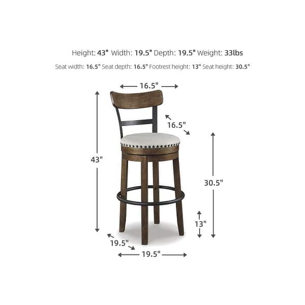 dimension image slide 0 of 4, Valebeck Swivel Barstool