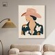 preview thumbnail 3 of 5, Woman in the Pink Hat Canvas by Art Remedy