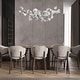 preview thumbnail 61 of 72, KAYLA 31.5" 6-Light Luxury Gold Chandelier, Modern Ceramic Leaf Branch