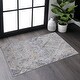 preview thumbnail 2 of 3, LOOM & LUXE Collection 2X3 Blue/Grey/Geometric Non-Shedding Area Rug - 36" D x 24" W x 0.28" H