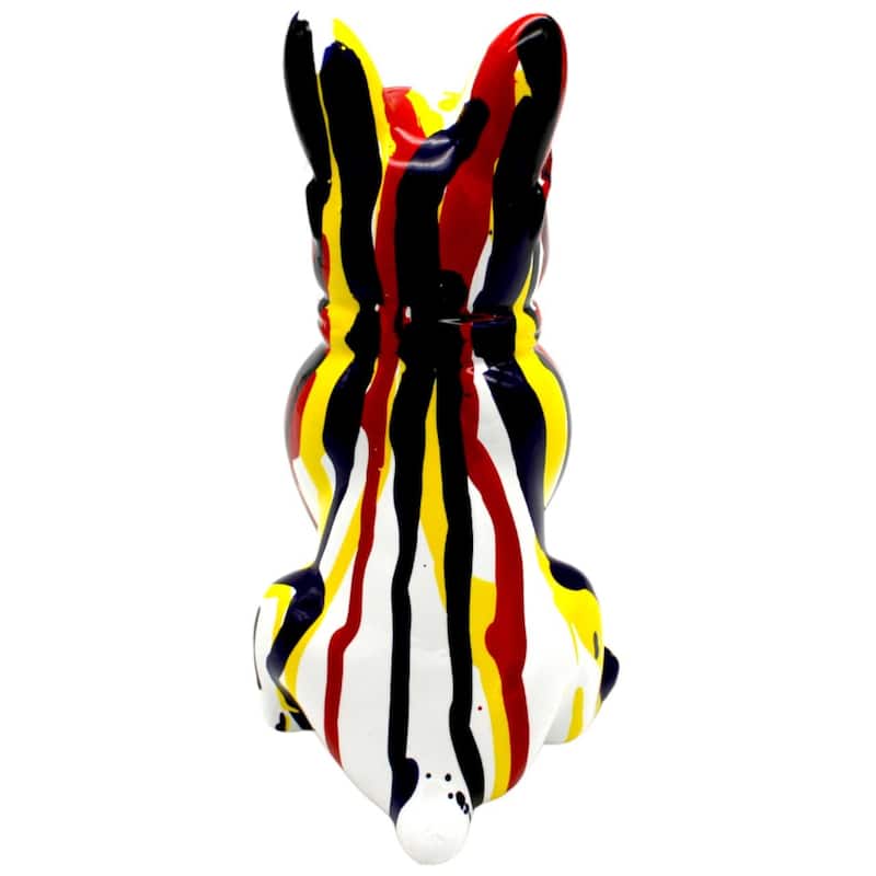 Interior Illusions Plus Red & Yellow Graffiti Dog with Glasses - 8" tall