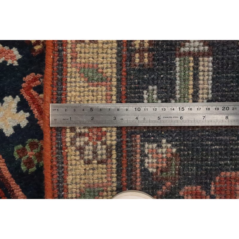 Hand Knotted Oriental 100% Wool Carpet Traditional Medallion Oranges & Rust Heriz (serapi) Area Rug - 9' 10'' X 8' 0''