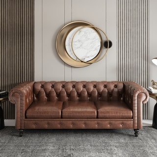 Cognac shop brown sofa