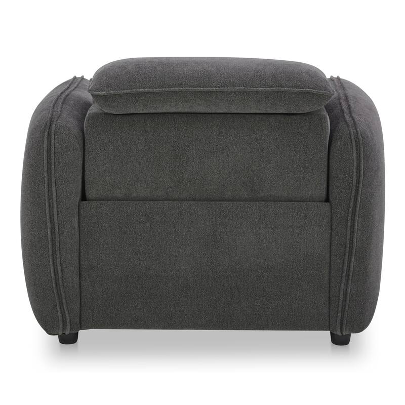 NADAAL STUDIOS Yarrow, Power Recliner Chair, Polyester Upholstery, High-Density Foam Cushions, Dusk Grey