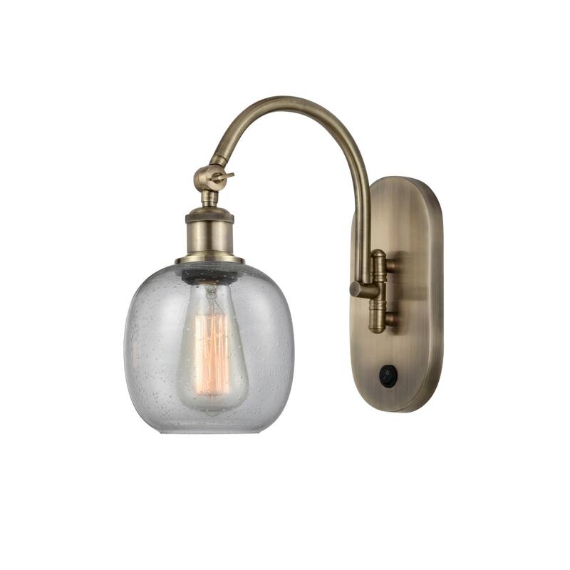 Innovations Lighting 518-1W-13-6 Belfast Sconce Belfast 13" Tall Wall - Antique Brass / Seedy