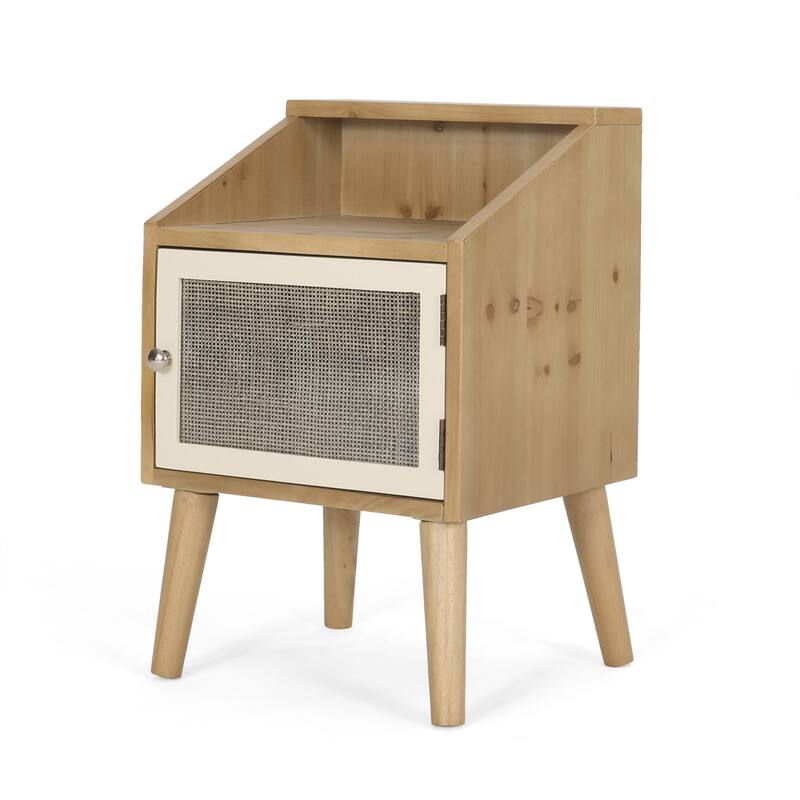 16" Modern Wooden End Table with Convenient Storage Space and Rich Wood-like Frame for Living Room or Bedroom